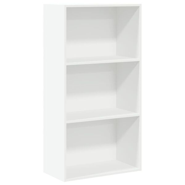 vidaXL Bookcase White Engineered wood Bookcase Rectangular Modern