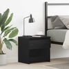 vidaXL Bedside Cabinet with Drawer Black Oak 15.75 x 11.81 x 15.35 in