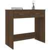 vidaXL Desk Brown Oak Engineered Wood Compact Storage Desk