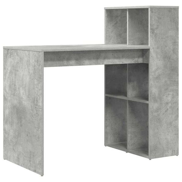 vidaXL Desk Concrete Grey 108 x 55 x 103.5 cm Engineered Wood