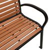 vidaXL Garden Bench Brown Steel Large Durable Garden Bench