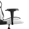 vidaXL Gaming Chair White and Black Faux Leather, Metal, Plywood Large
