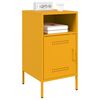 vidaXL Bedside Cabinet Set of 2 Mustard Yellow Cold-Rolled Steel Medium