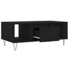 vidaXL Coffee Table Black Engineered Wood, Metal Medium Coffee Table