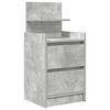 vidaXL Bedside Cabinet Set of 2 Concrete Gray Engineered Wood Compact