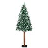 vidaXL Slim Christmas Tree Green 82.7" PVC and Solid Pine wood