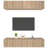 vidaXL TV Cabinet Set of 4 Sonoma Oak Engineered wood Medium