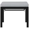 vidaXL Garden Stool Black Powder-Coated Steel Standard