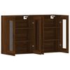 vidaXL Wall Mounted Cabinet Set of 2 Brown oak