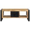 vidaXL Coffee Table Natural Wood Solid Mango Wood, Iron Medium