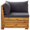 vidaXL Garden Lounge Set Dark Grey Solid Acacia wood Medium Modular