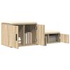 vidaXL Storage Cabinet 2 pcs Sonoma Oak 46.46 x 16.14 x 15.75 in