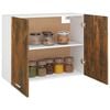 vidaXL Hanging Cabinet Smoked Oak Engineered Wood Medium Hanging Cabinet