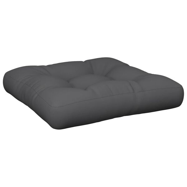 vidaXL Pallet Cushion Anthracite 100% Polyester 23.6x24.2x3.9 in
