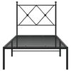 vidaXL Bed Frame Black Steel Twin Bed Frame Rectangular Modern