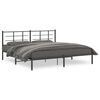 vidaXL Bed Frame Black Powder-coated steel Double Bed Frame