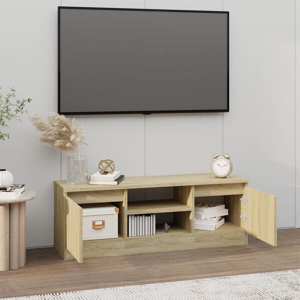 vidaXL TV Cabinet With Door Sonoma oak Engineered wood Medium