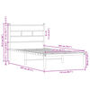 vidaXL Bed Frame Brown Oak Steel, Engineered Wood Twin Bed Frame
