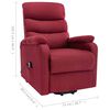 vidaXL Power Lift Massage Recliner Wine Red 100% Polyester, Iron Standard