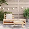 vidaXL Garden Sofa Natural Wood Solid Pine Wood Single Modular
