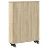 vidaXL Narrow Storage Trolley Sonoma Oak Engineered Wood Narrow