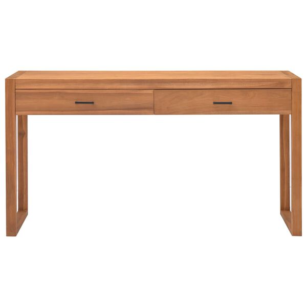 vidaXL Desk Teak Solid teak wood, plywood 47.2 x 15.7 x 29.5 in Desk