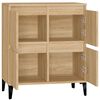 vidaXL Sideboard Sonoma oak Engineered wood, Metal Medium Sideboard