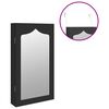vidaXL Mirror Jewelry Cabinet Black