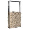 vidaXL Firewood Rack Black 39.4"x9.8"x78.7" Steel