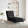 vidaXL Massage Chaise Lounge Black
