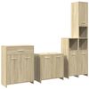 vidaXL Bathroom Furniture Set Sonoma Oak Engineered Wood Large Modern