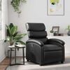 vidaXL Recliner Chair Black Faux Leather, Metal, Plywood Standard Recliner