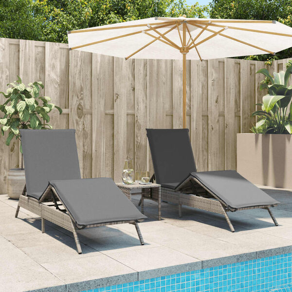 vidaXL Sun Lounger Grey