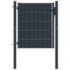 vidaXL Fence Gate PVC and Steel 39.4x31.9" Anthracite