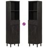 vidaXL Bathroom Cabinet Black Solid mango wood 15x13x63 in