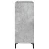vidaXL Record Cabinet Concrete Grey Engineered Wood, Metal Medium