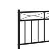 vidaXL Bed Frame Black Steel Twin Bed Frame Rectangular Modern