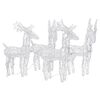 vidaXL Christmas Reindeer Set of 4 Multicolor Acrylic Medium