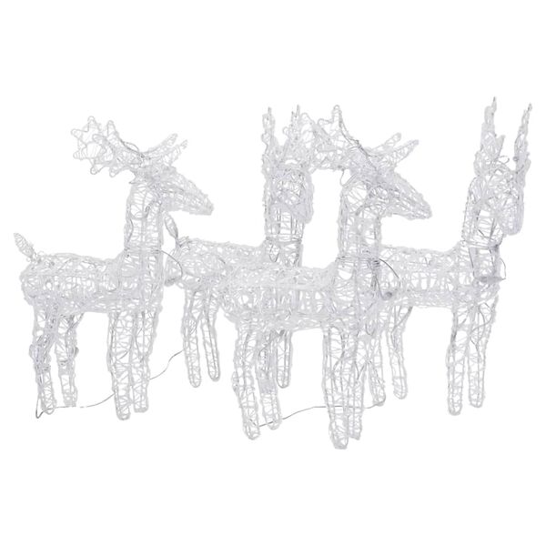 vidaXL Christmas Reindeer Set of 4 Multicolor Acrylic Medium