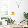 vidaXL Pendant Lamp Gloss Yellow Metal Medium Height-Adjustable