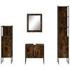 vidaXL Bathroom Cabinet Set Smoked Oak Engineered Wood Standard