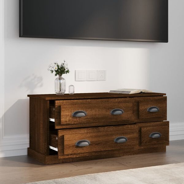 vidaXL TV Cabinet Brown Oak Engineered Wood Medium TV Cabinet