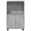 vidaXL Rolling Cabinet Concrete Grey Engineered Wood Medium