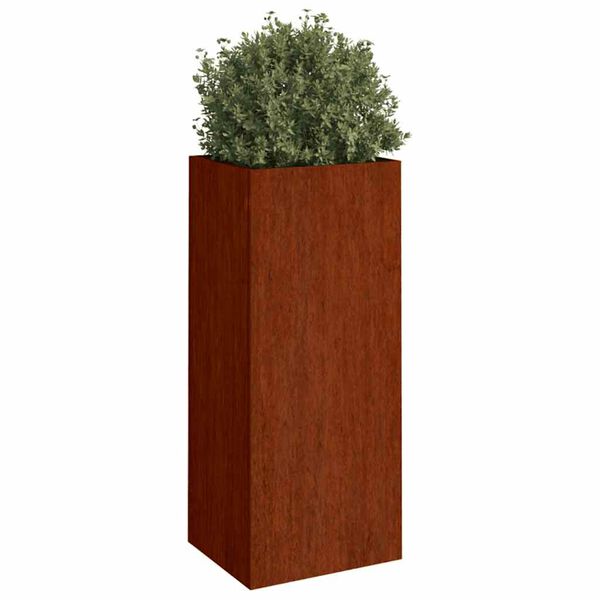vidaXL Planter Rusty Corten steel Medium Decorative Inlays Planter
