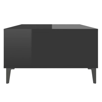 vidaXL Coffee Table High Gloss Black 40.7"x23.6"x11.8" Chipboard