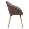 vidaXL Dining Chair Set of 4 Brown Fabric Standard Ergonomic