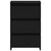 vidaXL Bedside Cabinet Black oak 40 x 35 x 62.5 cm Engineered wood