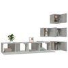 vidaXL Wall-mounted TV Stand Concrete Gray Engineered Wood