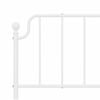 vidaXL Bed Frame White Powder-Coated Steel Full Bed Frame Rectangular