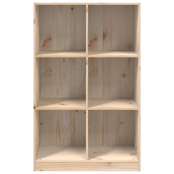 vidaXL Bookcase 27.6"x13"x43.3" Solid Wood Pine